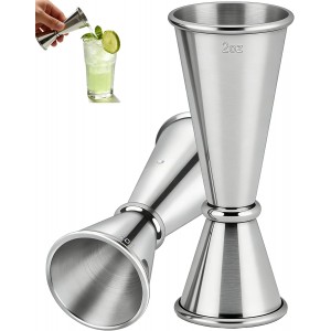 Cocktail Jigger Set 1oz/2oz, Double Side...