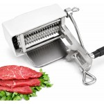Manual Meat Tenderizer Heavy Duty – Commercial Rolling Cuber Tool Steak Flatten Tool Meat Tenderizer Grinder Clamp-on Kitchen Tool