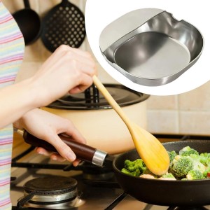 Stainless Steel Spoon Rest for Kitchen Counter & Stove Top, Multipurpose Kitchen Utensil Holder, Easy to Clean Kitchen Accessories, Heavy Duty Holder for Ladles, Tongs, Spatula, Chopsticks