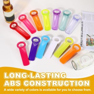 uxcell 2 Pcs Jar Key Lid Opener, Plastic Jar Lid Opener Easy Grip Multifunctional Durable Can Open Tool for Elderly Seniors Women Weak Hands Easy-use by Anyone, Orange/Sky Blue