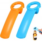 uxcell 2 Pcs Jar Key Lid Opener, Plastic Jar Lid Opener Easy Grip Multifunctional Durable Can Open Tool for Elderly Seniors Women Weak Hands Easy-use by Anyone, Orange/Sky Blue