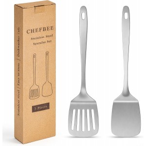 ChefBee 2PCS Metal Spatula Set - Stainle...