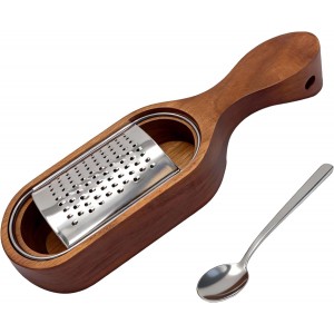 Handheld Cheese Grater with Wooden Conta...