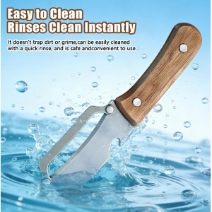 zxbaers 2PCS Multi-Functional Vegetable Peeler for Kitchen, Stainless Steel Vegetable Peelers with Wooden Handle and Bottle Opener, Peelers for Kitchen, for Fruit Pumpkin Papaya Potato Carrot Apple