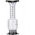 Meat Injector Tenderizer 304 Stainless Steel Sharp Marinade Injector Blade Marinade Syringe Sauce Injection Tool for Turkey Chicken Poultry Beef BBQ Kitchen Cooking Accessory