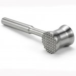 304 Stainless Steel Tenderizer Mallet Dual-Sided Hammer, Heavy Duty Pounder Tool for Steak, Beef & Chicken Cutlets, Textured Grip Kitchen Mallet, Dishwasher Safe Beater for Cooking