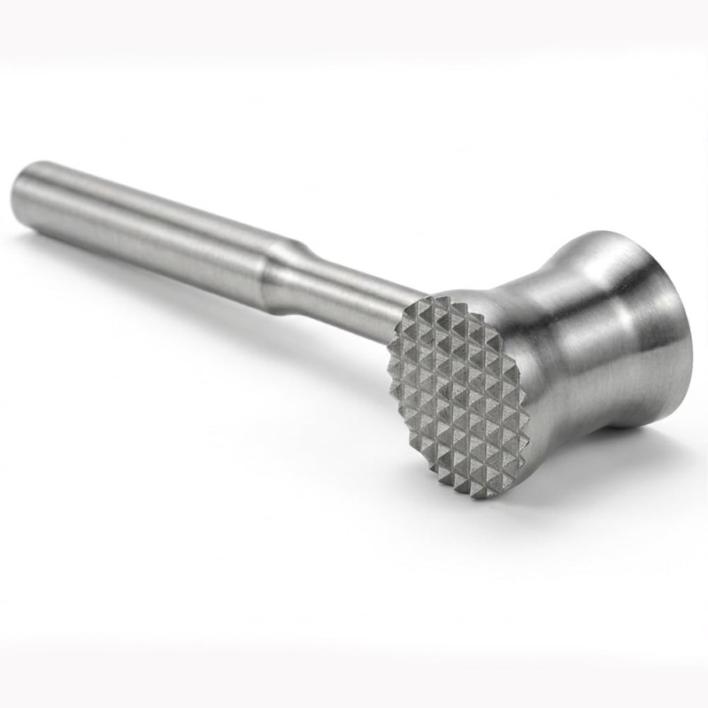 304 Stainless Steel Tenderizer Mallet Dual-Sided Hammer, Heavy Duty Pounder Tool for Steak, Beef & Chicken Cutlets, Textured Grip Kitchen Mallet, Dishwasher Safe Beater for Cooking
