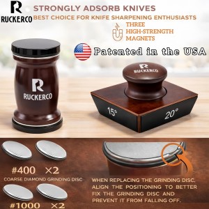The Original Patented Knife Sharpener Kit, 4 Replaceable Ceramic Grinding Discs,Rolling Knife Sharpener 15& 20& 12& 25 Inclination Angles, Mother's Day, Father's Day,Birthday Give to You Love Most
