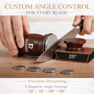 The Original Patented Knife Sharpener Kit, 4 Replaceable Ceramic Grinding Discs,Rolling Knife Sharpener 15& 20& 12& 25 Inclination Angles, Mother's Day, Father's Day,Birthday Give to You Love Most