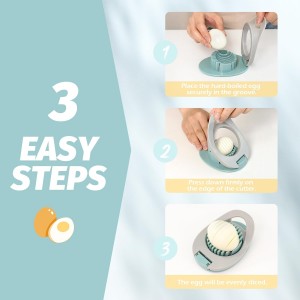 BlingKingdom Egg Slicer Easy to Clean Egg Cutter with Stainless Steel Wire for Kitchen Soft Fruit, Strawberrys kiwis Sandwiches Salads