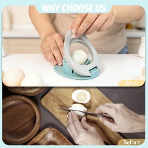 BlingKingdom Egg Slicer Easy to Clean Egg Cutter with Stainless Steel Wire for Kitchen Soft Fruit, Strawberrys kiwis Sandwiches Salads