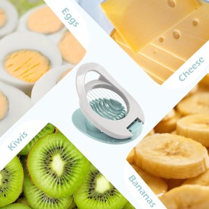 BlingKingdom Egg Slicer Easy to Clean Egg Cutter with Stainless Steel Wire for Kitchen Soft Fruit, Strawberrys kiwis Sandwiches Salads