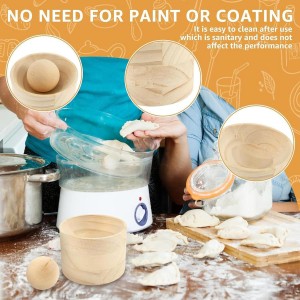 Wooden Dumpling Wrappers Maker, Ball Rolling Manual Dumpling Wrapper Mould With Dough Press, Reusable Round Ravioli Makers For Making Dumplings, Pies, Ravioli, Pasta, Meat Pies At Home