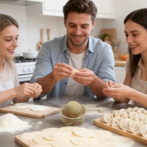 Wooden Dumpling Wrappers Maker, Ball Rolling Manual Dumpling Wrapper Mould With Dough Press, Reusable Round Ravioli Makers For Making Dumplings, Pies, Ravioli, Pasta, Meat Pies At Home