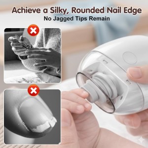 2Pcs Universal Automatic Fingernail Grinder,Electric Automatic Nail Clipper with LED Light and 3-Speed Control for Safe, Quiet, and Precise Trimming Ideal for Seniors, Kids and Adults