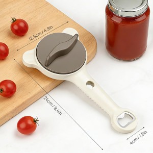 Multifunctional Retractable Bottle Opener, Jar Opener Bottle Opener for Seniors with Arthritis, 4 in 1 Magnetic Stainless Steel Can Opener for Opening Jars Beer Lid Kitchen Gadgets Tool