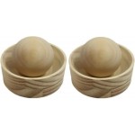 Wooden Dumpling Wrappers Maker, 2 Pieces Ball Rolling Manual Dumpling Wrapper Mould With Dough Press, Reusable Round Ravioli Makers For Making Dumplings Ravioli Pasta Pies Meat Pies At Home