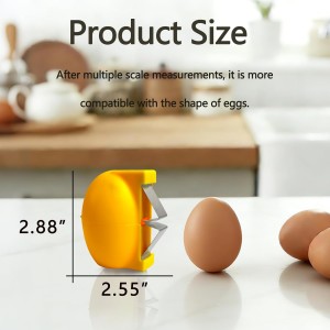 Egg Shell Opener ｜Eggs Peeler Shell Remover ｜Multifunctional Egg Separator for Raw and Hard-Boiled Eggs ｜ Portable Stainless Steel Egg Cracker Kitchen Tool (Yellow)
