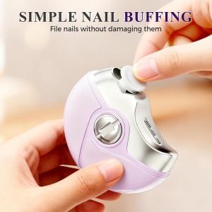 Electric Nail Clippers,3 in 1 Electric Polishing Automatic Nail Clippers,2 Adjustable Speeds, Automatic Nail Trimmer with LED Light&Clip Storage,USB Rechargeable for Kids, Adults,Seniors(Purple)