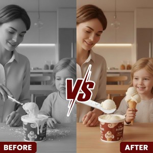 Heated Ice Cream Scoop Rechargeable Electric Scooper 2 Temperature Settings113°F-158°F, Zinc Alloy Rust-Proof Easy to Clean Waterproof, Kitchen Gadget for Hard Ice Cream Gelato,White
