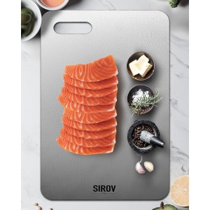 Titanium Cutting Board Set of 3, Premium Pure Titanium Chopping Boards for Kitchen, Non-Toxic & Dishwasher Safe for Meat, Fruit, and Vegetables (Set of 3)-Upgraded Version