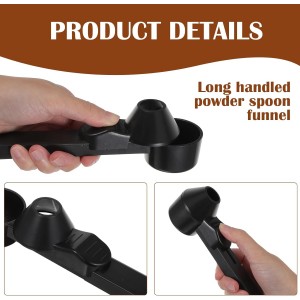 2pcs Coffee Scoop & Funnel For Reusable Cup Refillable Coffee Pods, 2tbsp Food-Grade Precise Measuring Protein Powder Scoop, Coffee Measuring Scoop for Coffee/Protein/Powder/Hot Cocoa