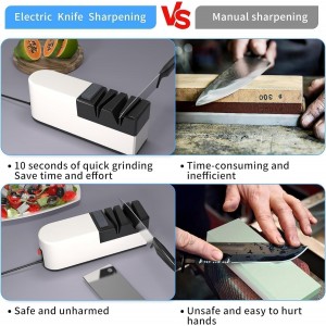 Electric knife sharpener, 5 in 1 knife sharpening system with straight blade, professional diamond knife sharpener FOR rough sharpening, repair and sharpening of knives (LG2)