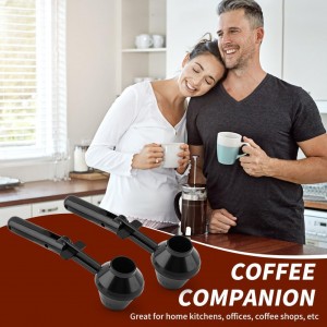 2pcs Coffee Scoop and Funnel for Reusable K Cup,Protein Scoop Funnel,Coffee Powder Scoops,Coffees Measuring Spoons 2 Tablespoon or Ground Coffees(COLOR:Black)