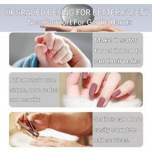 Electric Nail Clippers for Seniors 2026 New– 3-in-1 Smart Electric Toenail Clipper with Polishing & LED Light, 2 Adjustable Speeds for Adults & Baby