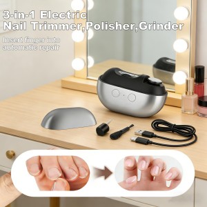 Electric Nail Clippers for Seniors 2026 New– 3-in-1 Smart Electric Toenail Clipper with Polishing & LED Light, 2 Adjustable Speeds for Adults & Baby