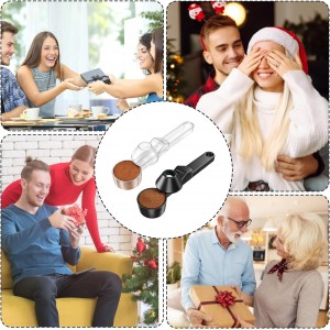 Coffee Scoop with Funnel, 2-Piece Measuring Scoops for Coffee Grounds, Black and Transparent ABS Material Design, Multipurpose Kitchen Utensils for Easy Portion Control and Mess-Free Transfer