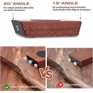 Rolling Knife Sharpener Kit, Kitchen Knife Sharpener with Replaceable Discs Diamond & Ceramic Knife Sharpeners Roller, Magnetic Knife Sharpening Kit with 15 & 20 Degree Base, Afilador De Cuchillos