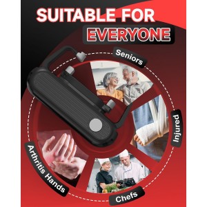 Electric Jar Opener One-Touch High Torque, Hands-Free Jar Opener for Weak Hands & Seniors, Battery Operated Jar Opener Kitchen Tool, Fits Most Jar Sizes, Grey/Black