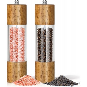 2-Pack Wooden Salt and Pepper Grinder Se...