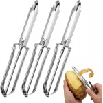 3pcs Stainless Steel Peeler, Multi-Function Vegetable Peelers for Kitchen, Ergonomic Handle, Kitchen Peeler for Veggie, Potato, Carrot, Fruit, Apple, Dishwasher Safe