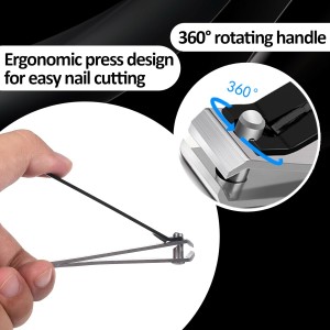 Straight Nail Clippers for Thick Nails, 2Pcs Sturdy Stainless Steel Fingernail Toenail Clippers Fingernail & Toenail Trimmers for Men Women