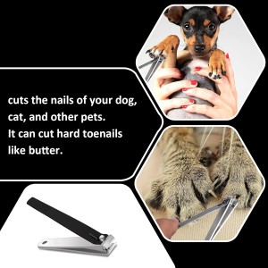 Straight Nail Clippers for Thick Nails, 2Pcs Sturdy Stainless Steel Fingernail Toenail Clippers Fingernail & Toenail Trimmers for Men Women