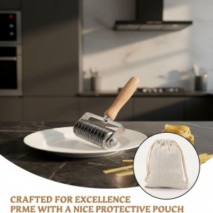 Stainless Steel Rolling Cutter, Multi Blade Meat Tenderizer Roller, Manual Dough & Pastry Cutter, Grid Cake Cutting Tool for Kitchen (Silver)