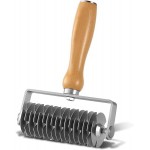 Stainless Steel Rolling Cutter, Multi Blade Meat Tenderizer Roller, Manual Dough & Pastry Cutter, Grid Cake Cutting Tool for Kitchen (Silver)