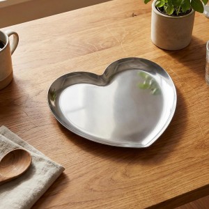 Spoon Rest Stainless Steel,Heart Shaped Spoon Rest,Stainless Steel Spoons Rests for Spoons, Spatulas & Tongs, Non-Slip Kitchen Counter Accessory