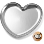 Spoon Rest Stainless Steel,Heart Shaped Spoon Rest,Stainless Steel Spoons Rests for Spoons, Spatulas & Tongs, Non-Slip Kitchen Counter Accessory