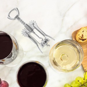 Manual Metal Lever Corkscrew Wine Bottle Opener Bottle Opening Gadget for Home and Party Use