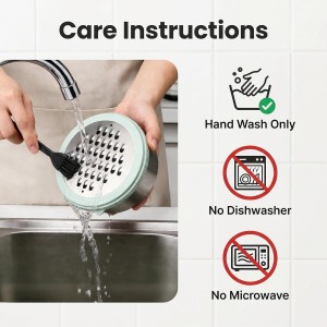 Cheese Grater with Container, 4 in 1 Box Gratters for Fine, Medium and Coarse, Handheld Lemon Zester for Parmesan, Ginger, Garlic, Nutmeg, Chocolate (Light Green)