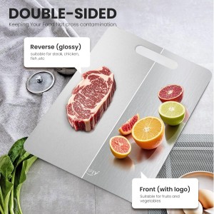 New Titanium Cutting Board - 100% Pure Titanium Cutting Boards For Kitche,Easy to clean, Double-sided food-grade Cutting Board For Meats, Fruits And Vegetables (13 * 9)