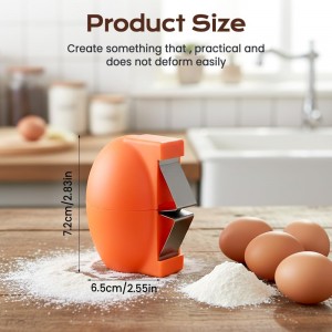 Egg Shell Opener, Stainless Steel Egg Cracker Tool, Multifunctional Egg Separator for Raw & Hard Boiled Eggs, Kitchen Egg Peeler Shell Remover Gadget (Orange)