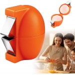 Egg Shell Opener, Stainless Steel Egg Cracker Tool, Multifunctional Egg Separator for Raw & Hard Boiled Eggs, Kitchen Egg Peeler Shell Remover Gadget (Orange)
