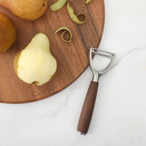 Sur La Table Kitchen Essential Walnut & Co. Stainless Steel Vegetable Y Peeler W/Walnut Wood Handle