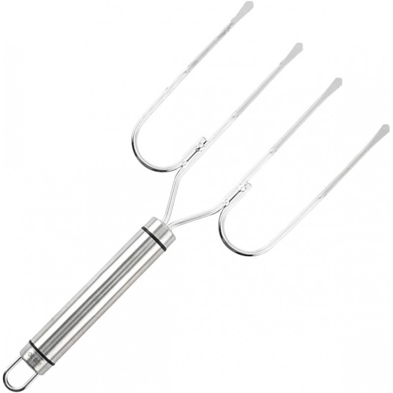 Stainless Steel Turkey Grilled Fork Multi-prong Bbq Cooking Poultry Fork for Oven and Grill Meat Carving Tool