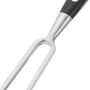 Stainless Steel Meat Carving Fork Black Long Bbq Cooking Fork for Grilling Camping and Kitchen Use