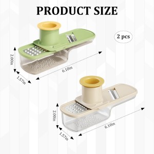 2 PCS Ginger Grater, Ginger Garlic Grater with Handle, Multifunction Zester Grater Tool, Grater Zester for Ginger and Nutmeg, Grinder for Kitchen Use, White and Green Color Options